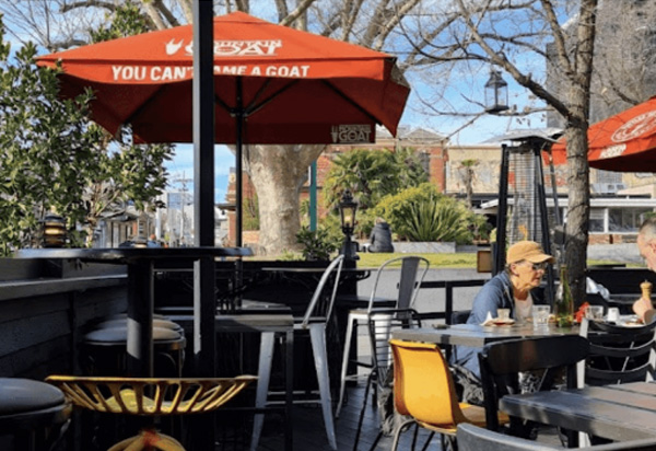 Courtyard dining venue at Goat House Restaurant