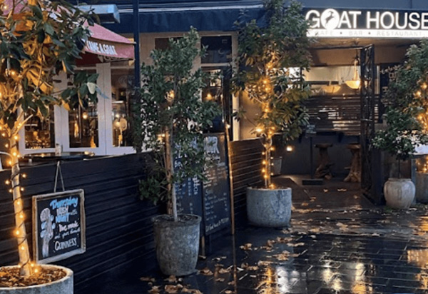 Outdoor dining venue at Goat House in Elsternwick